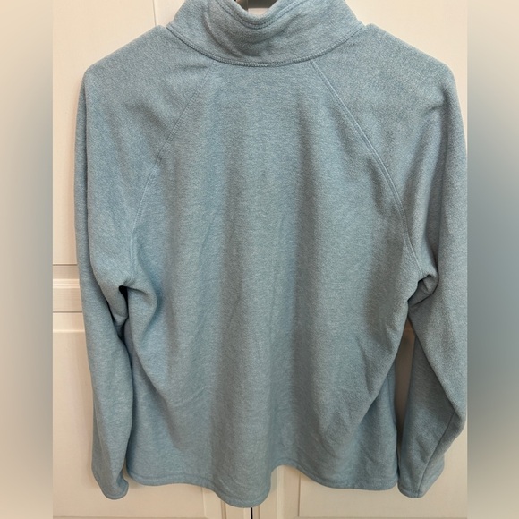 Eddie Bauer Women's Light Blue 1/4 Zip Neck Sweater Fleece Size XL - Picture 5 of 5